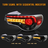 VLAND Full LED Tail Lights for Toyota 86 GT86 2012-2020/ Subaru BRZ 2013-2020/ Scion FR-S 2013-2020 w/ Sequential Turn Signals