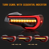 VLAND Full LED Tail Lights for Toyota 86 GT86 2012-2020/ Subaru BRZ 2013-2020/ Scion FR-S 2013-2020 w/ Sequential Turn Signals