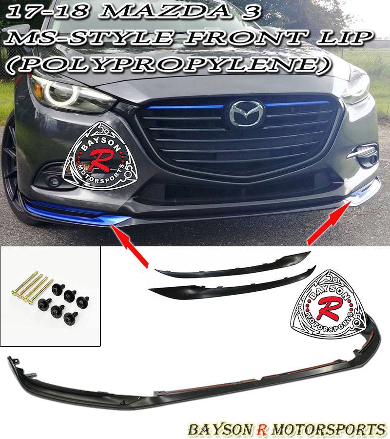 17-18 Mazda 3 MS-Style Front Lip (Polypropylene)