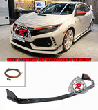 BaysonR MU Style Front Lip (ABS Plastic) - 2017-2021 Honda Civic Type R FK8 ONLY