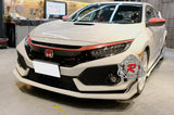 BaysonR MU Style Front Lip (ABS Plastic) - 2017-2021 Honda Civic Type R FK8 ONLY