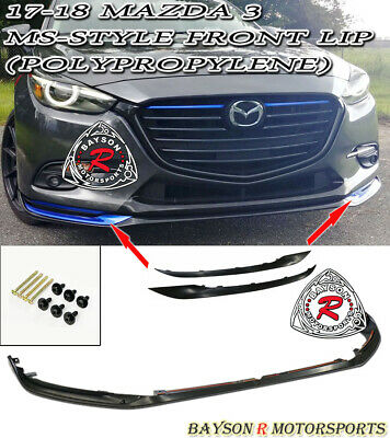 17-18 MAZDA 3 MS-STYLE FRONT LIP (POLYPROPYLENE)